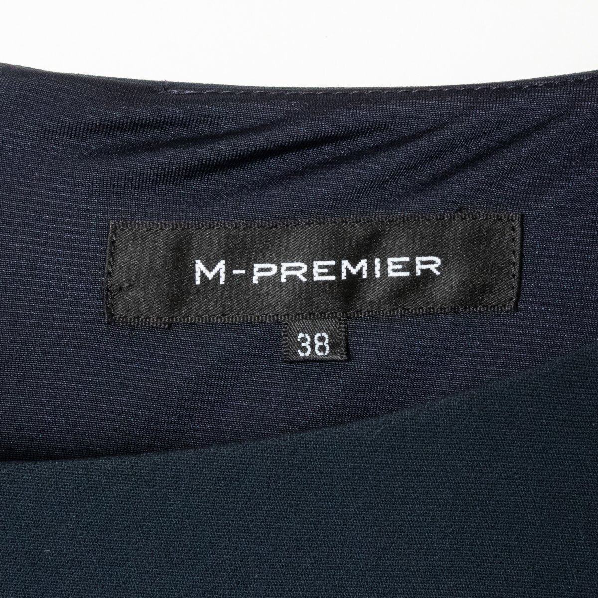 M-PREMIER безрукавка do King One-piece M тянуть mie темный темно-синий простой Basic красивый . casual подкладка есть 38 сделано в Японии 