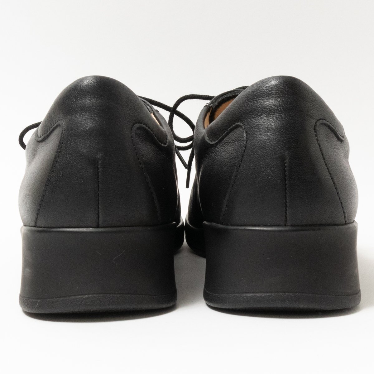 【1円スタート】Finn Comfort フィンコンフォート ドイツ製 レザーシューズ 革靴 婦人靴 5.5 24cm相当 ブラック レースアップ レザー 無地の画像4