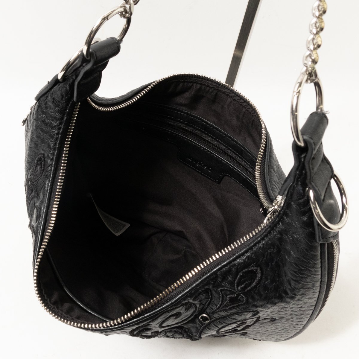 Desigual デシグアル ショルダーバッグ ハンドバッグ 肩掛け鞄 手持ち鞄 合成皮革 ブラック スパンコール オリエンタル カジュアル 婦人 鞄の画像8