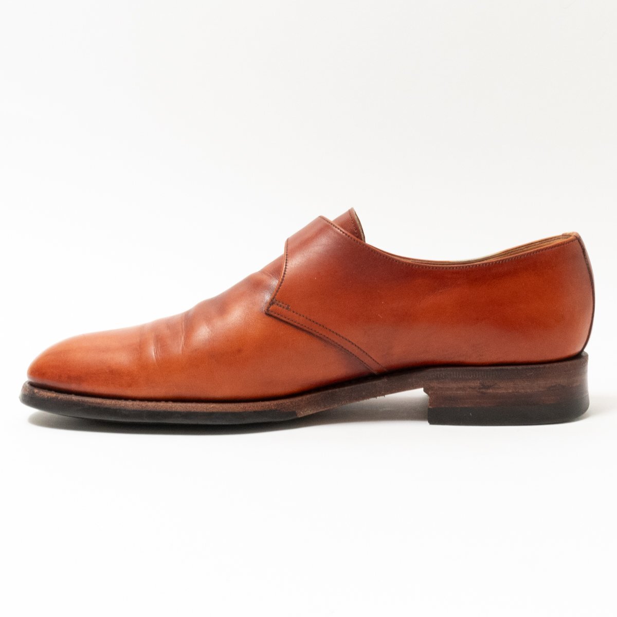 [1 иен старт ]YANKOyanko одиночный monk туфли с ремешками кожа обувь джентльмен обувь мужской 6.5 25cm соответствует Brown кожа натуральная кожа бизнес 