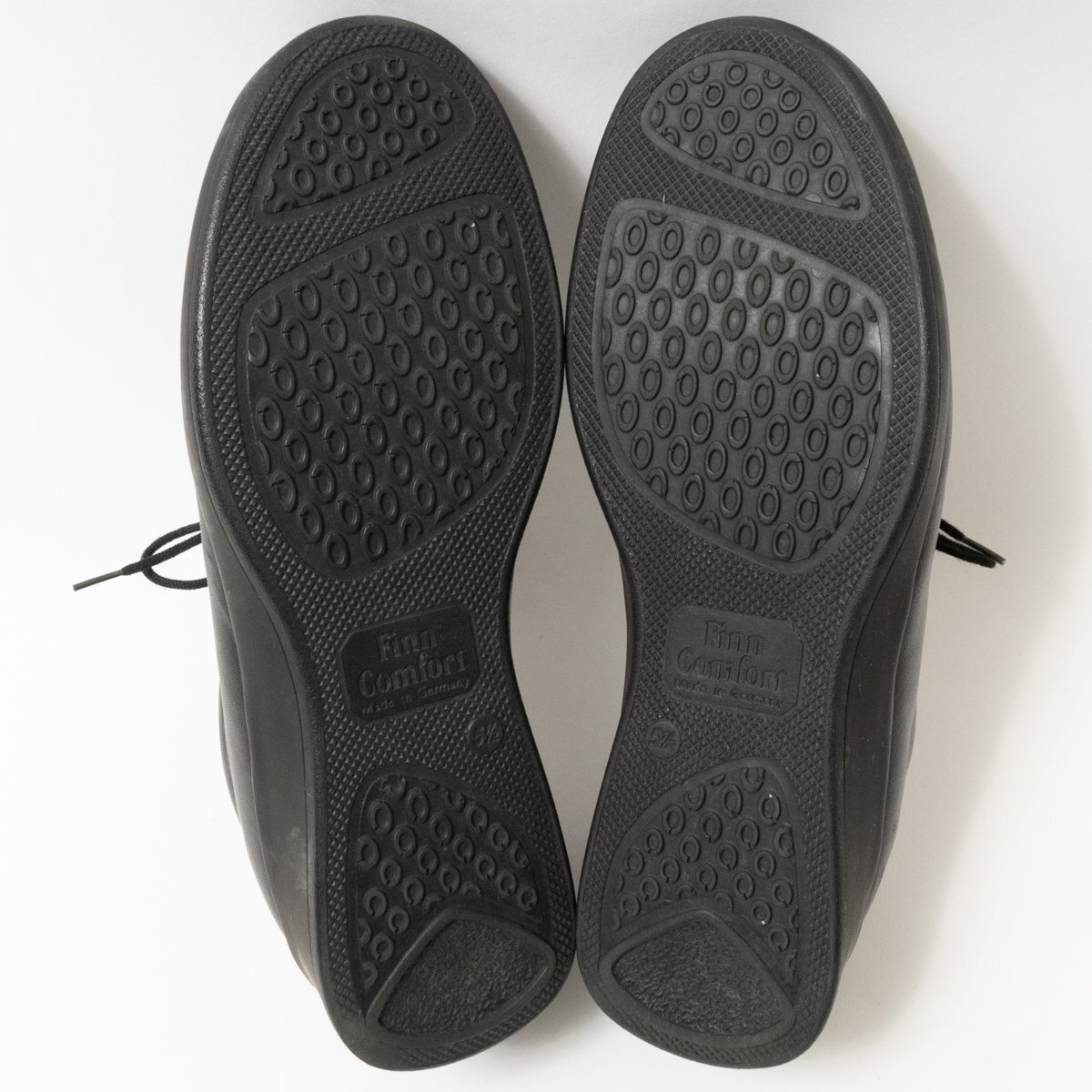 【1円スタート】Finn Comfort フィンコンフォート ドイツ製 レザーシューズ 革靴 婦人靴 5.5 24cm相当 ブラック レースアップ レザー 無地の画像6