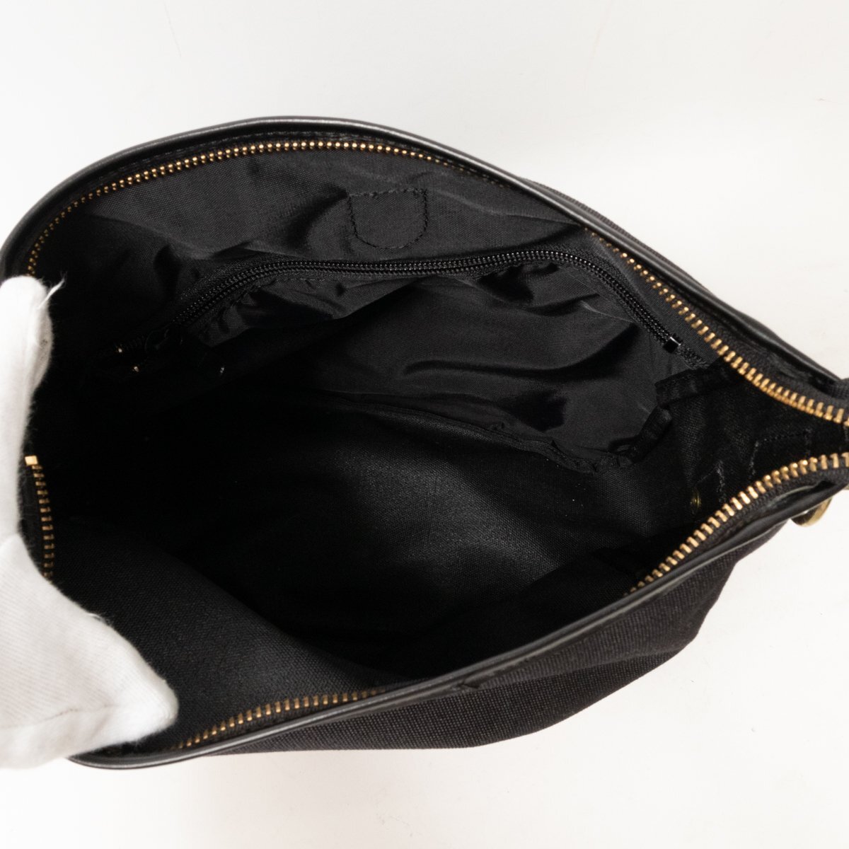 LES TOILES DU SOLEILre*towa-ru*te.* soleil made in Japan stripe rucksack tote bag cotton nylon cow leather black 