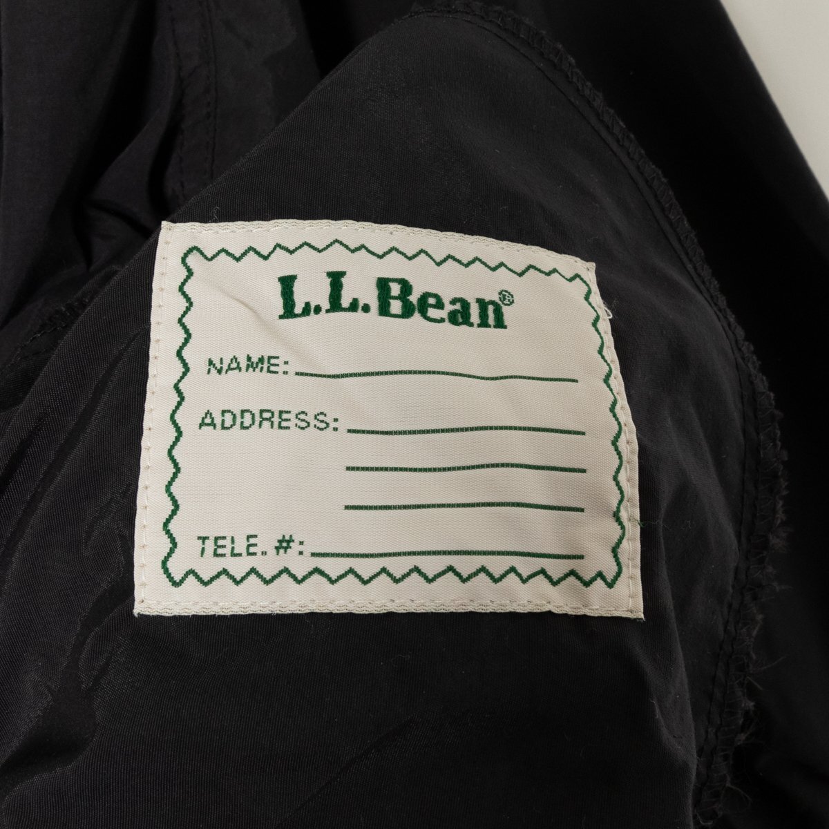 L.L.Bean エルエルビーン キッズ アノラックパーカー フーディ ハーフジップ フロントポケット M ナイロン ブラック 黒 アウトドア 子供服
