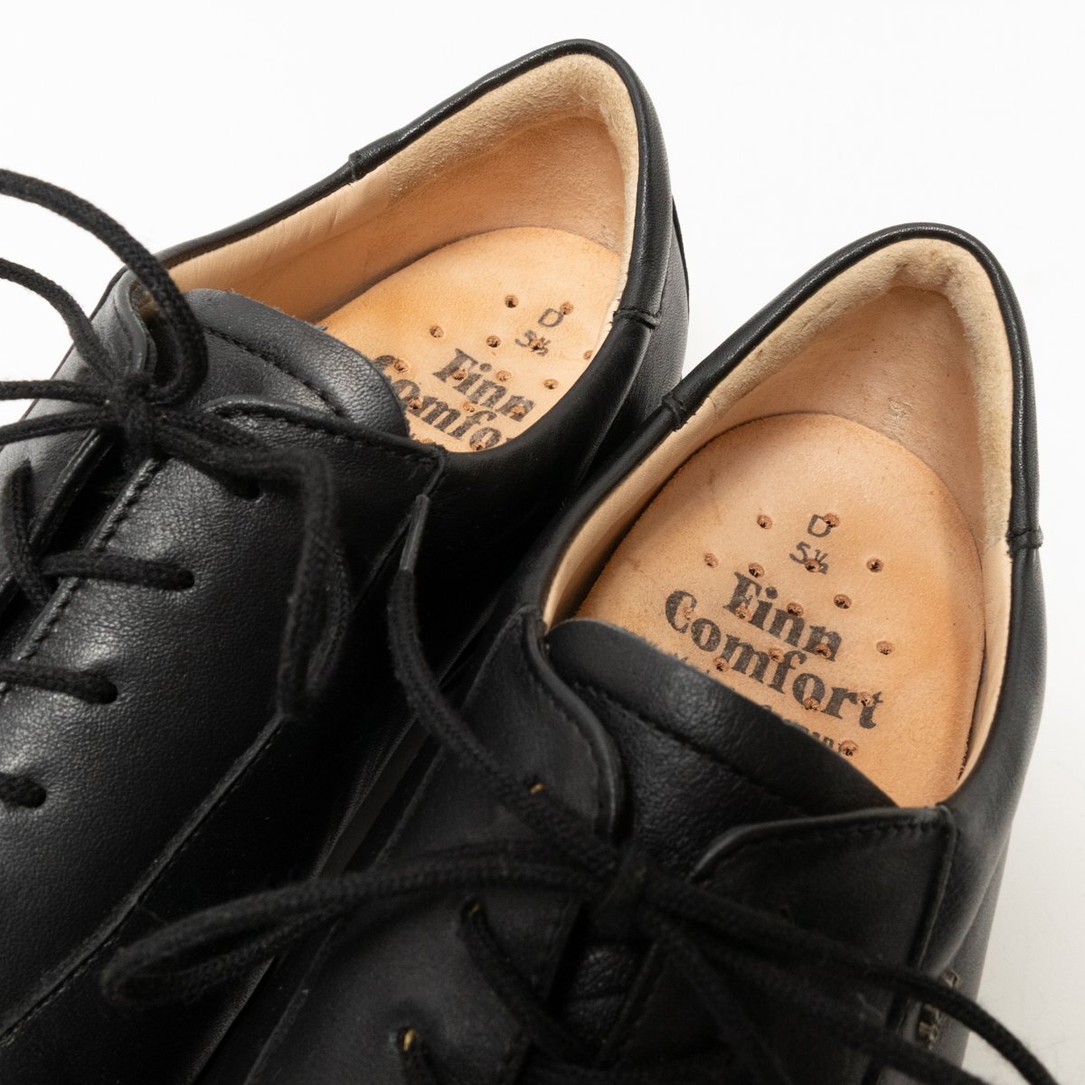 【1円スタート】Finn Comfort フィンコンフォート ドイツ製 レザーシューズ 革靴 婦人靴 5.5 24cm相当 ブラック レースアップ レザー 無地の画像9