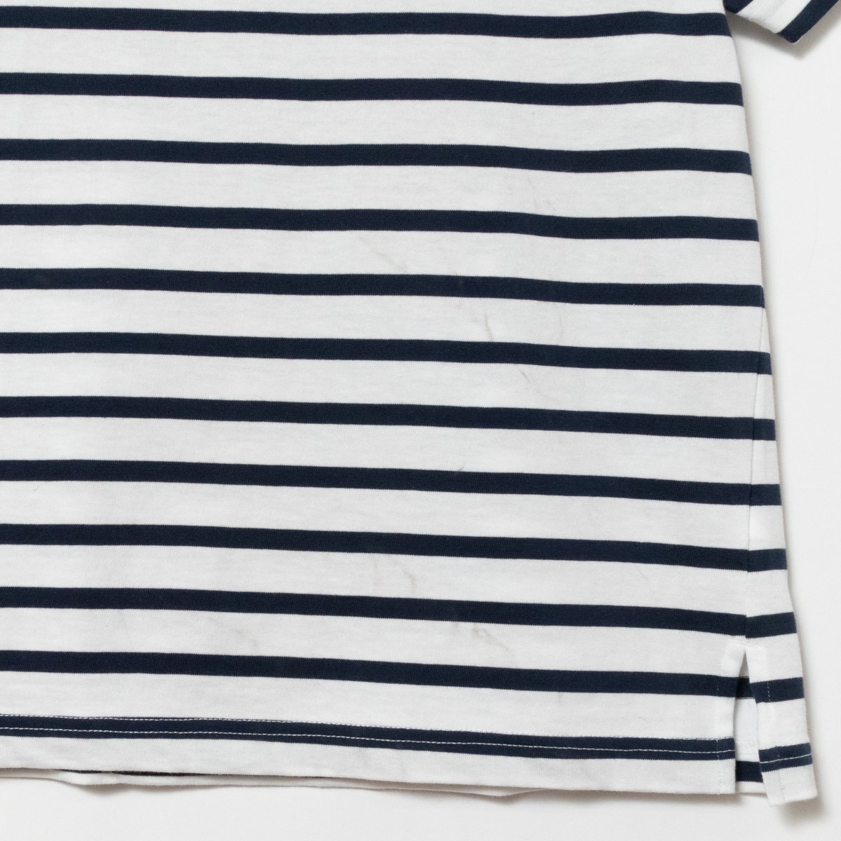 PORTLAND ポートランド ボーダーTシャツ 半袖Tシャツ ネイビー ホワイト 紺 白 M レディース 綿100％ コットン マリンテイスト カジュアルの画像7
