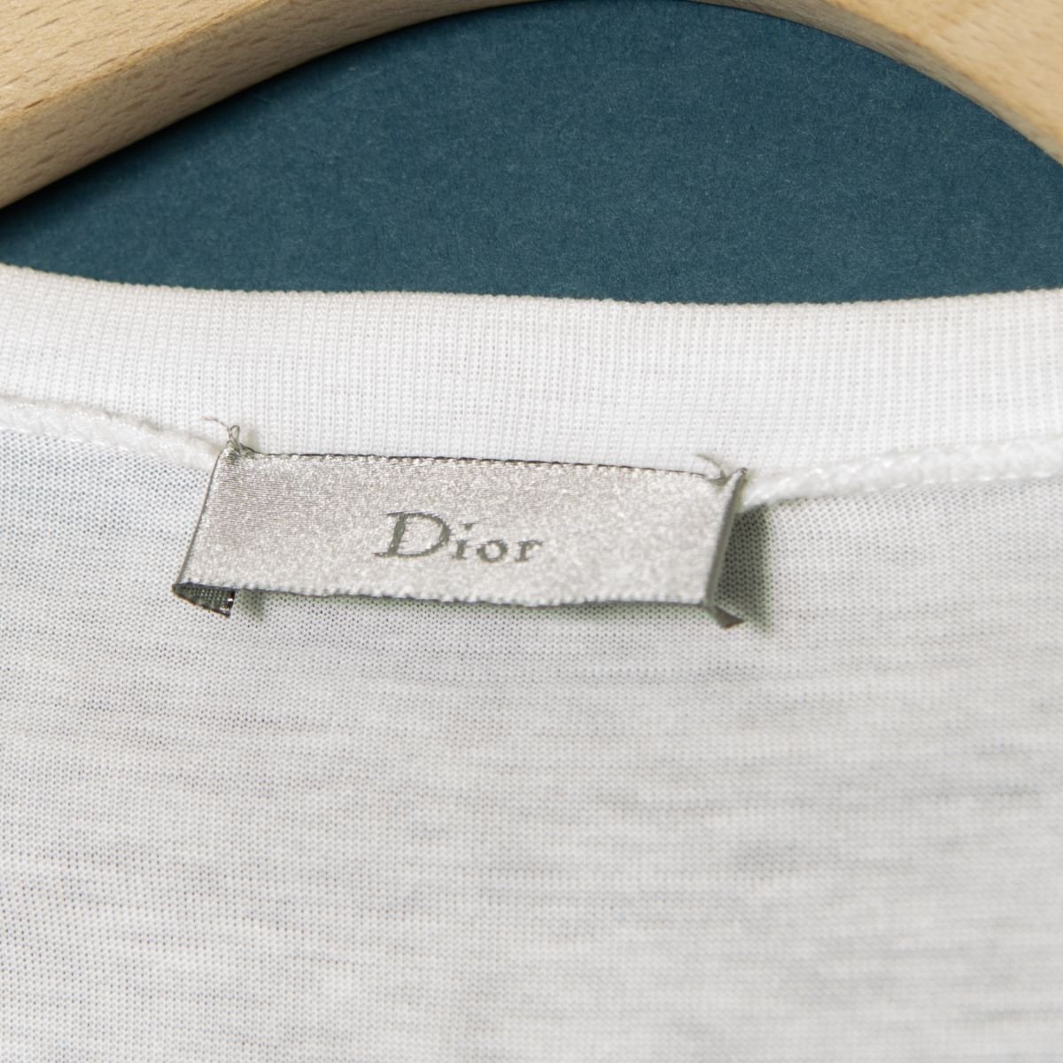 【1円スタート】メール便○ Dior HOMME ディオール クルーネック半袖Tシャツ カットソー 綿100％ ハイブランド ベーシック 白 ホワイト Mの画像4