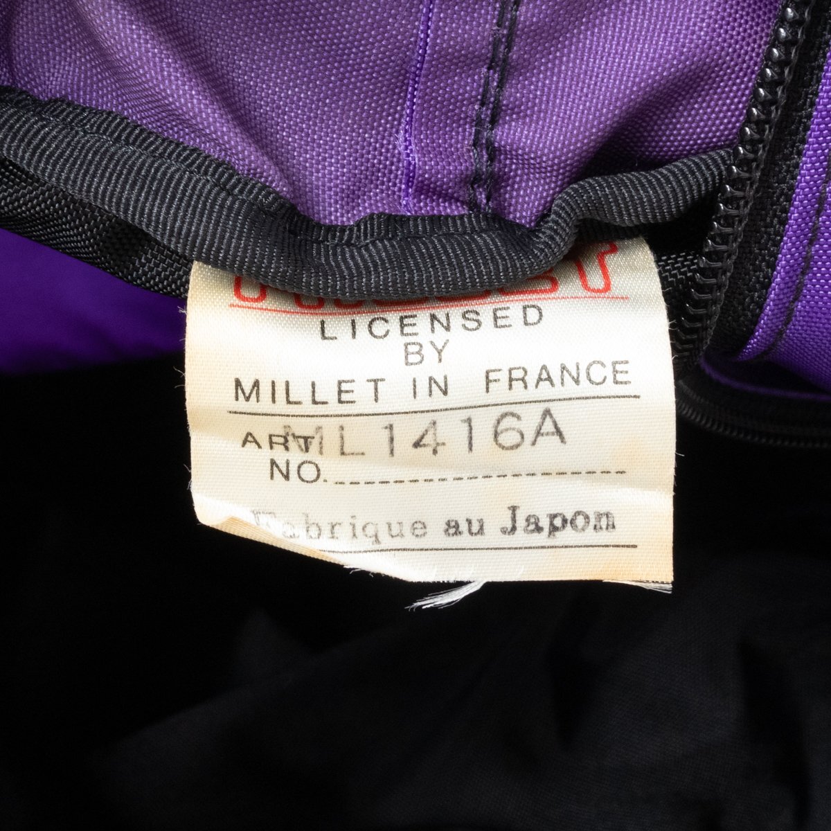 【1円スタート】MILLET ミレー バックパック リュックサック デイバッグ パープル パープルブルー 合成繊維 アウトドア ファスナー開閉 鞄