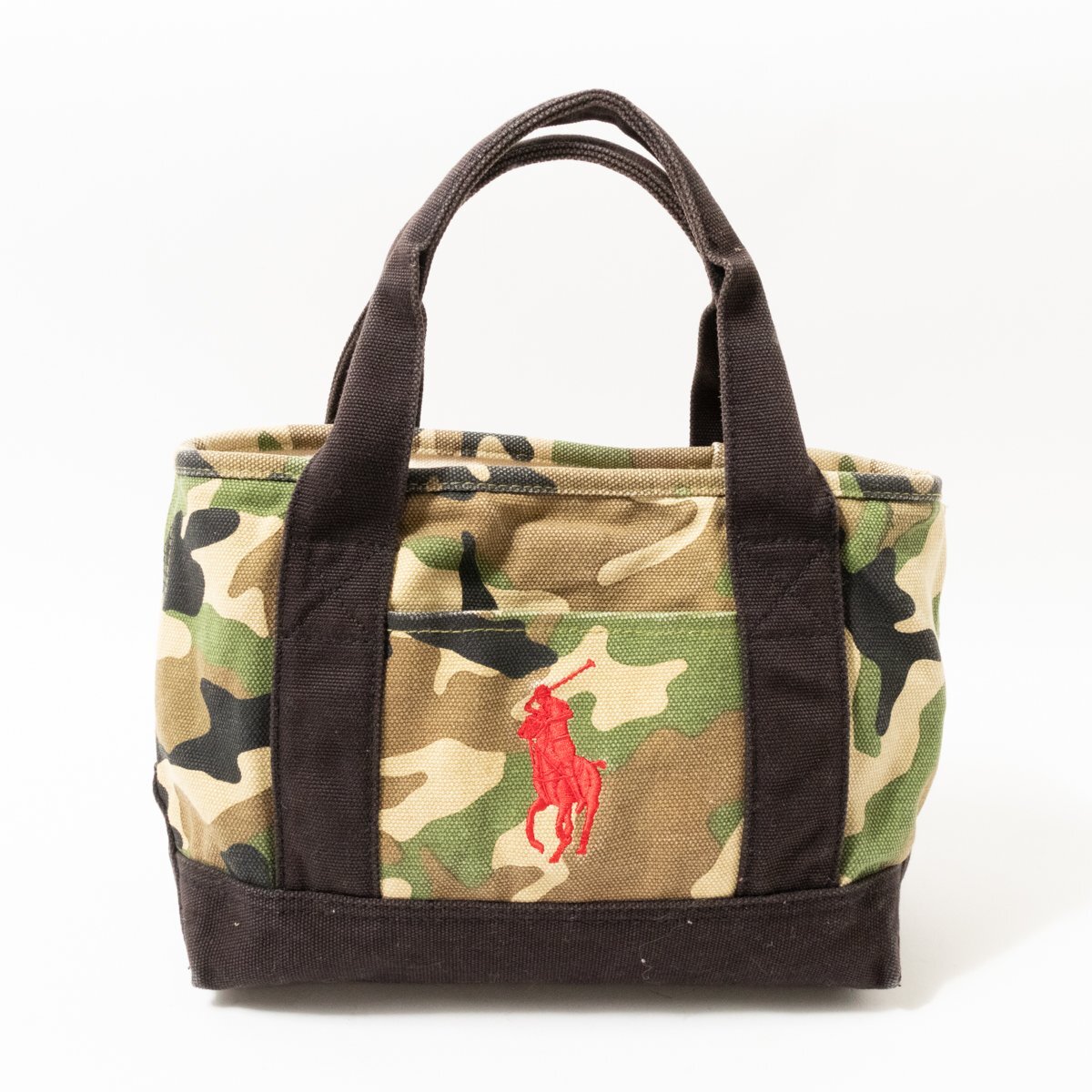 [1 иен старт ]POLO RALPH LAUREN Polo Ralph Lauren ручная сумочка в наличии сумка хлопок парусина земля камуфляж casual женский женщина 