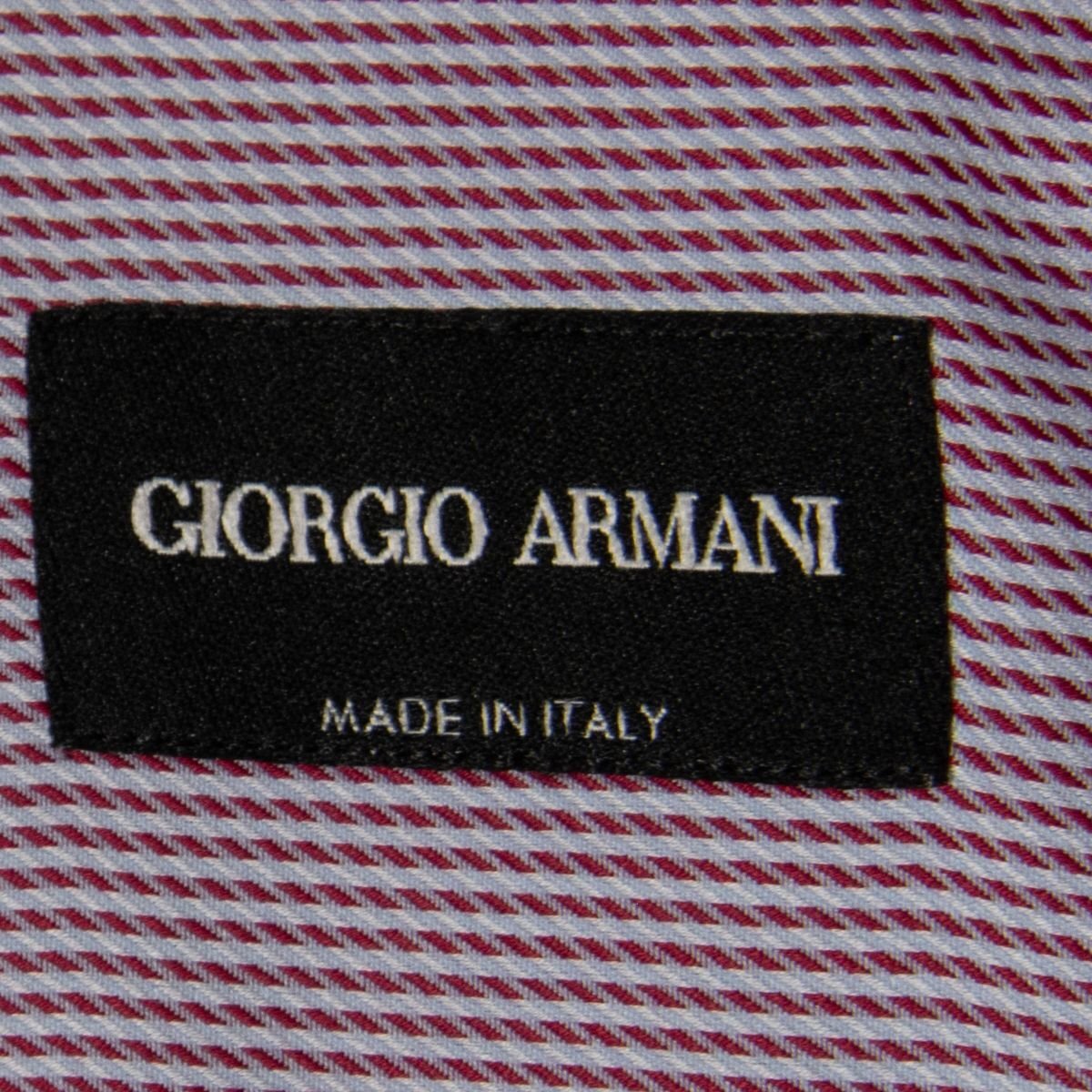 [1 иен старт ]GIORGIO ARMANIjoru geo Armani рубашка с длинным рукавом tops хлопок 100% высокий бренд Basic общий рисунок красный 43 Италия производства 