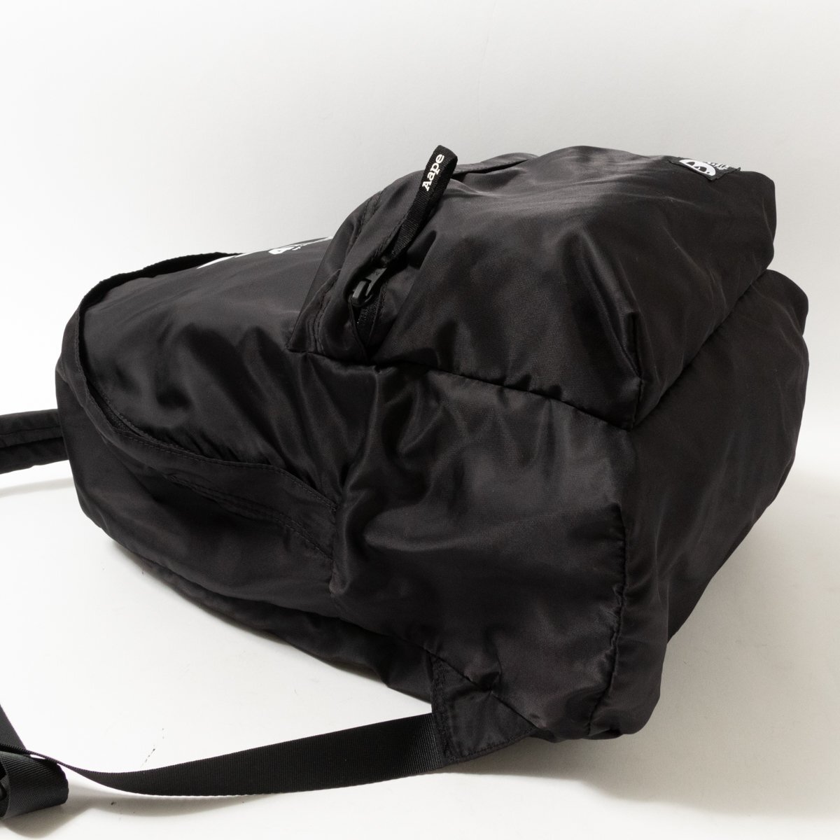 【1円スタート】AAPE BY A BATHING APE エーエイプバイアベイシングエイプ リュックサック ブラック 黒 ナイロン ユニセックス 軽量 bag 鞄
