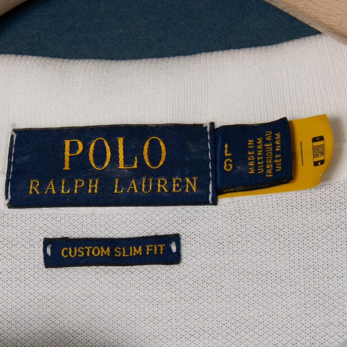メール便◯ Polo RarphLauren ポロラルフローレン サイズLG 半袖 プルオーバー ポロシャツ 白/ホワイト コットン100％ メンズ カジュアル_画像6