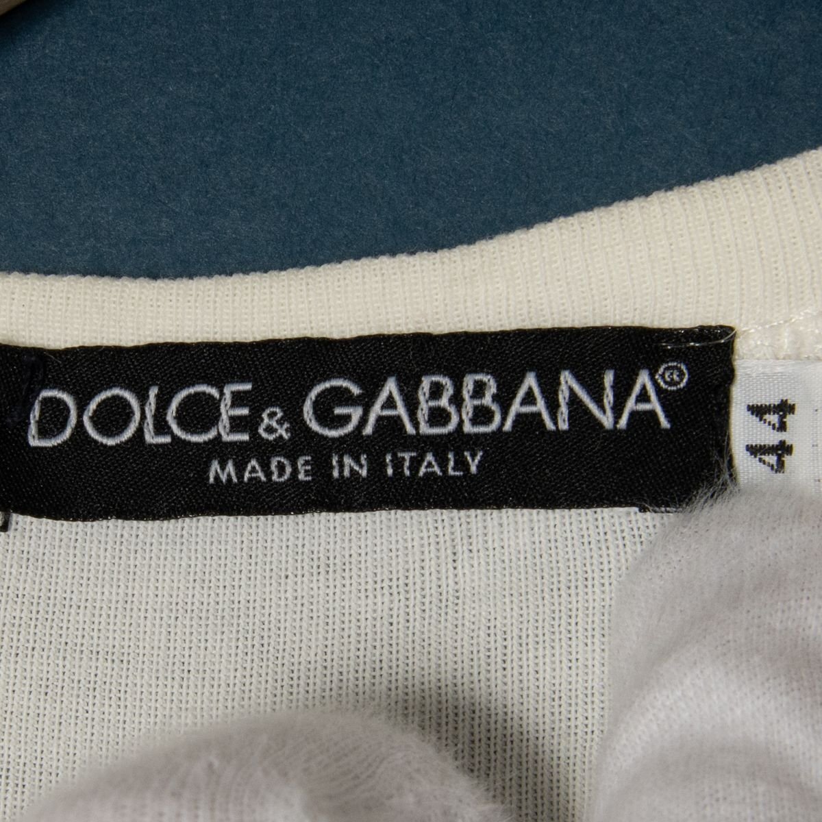 メール便◯ イタリア製 Dolce&Gabbana ドルチェアンドガッバーナ サイズ44 半袖 Vネック Tシャツ 無地 シンプル 白/ホワイト メンズ 春夏_画像7