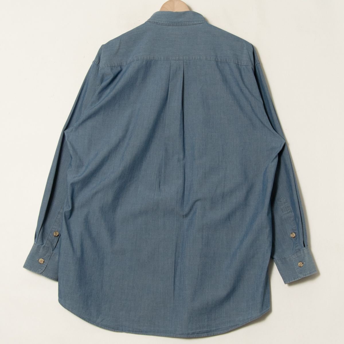  почтовая доставка 0 сделано в Японии BURBERRY\'S Burberry размер 2L длинный рукав кнопка down рубашка хлопок 100% мужской весна лето tops casual простой 
