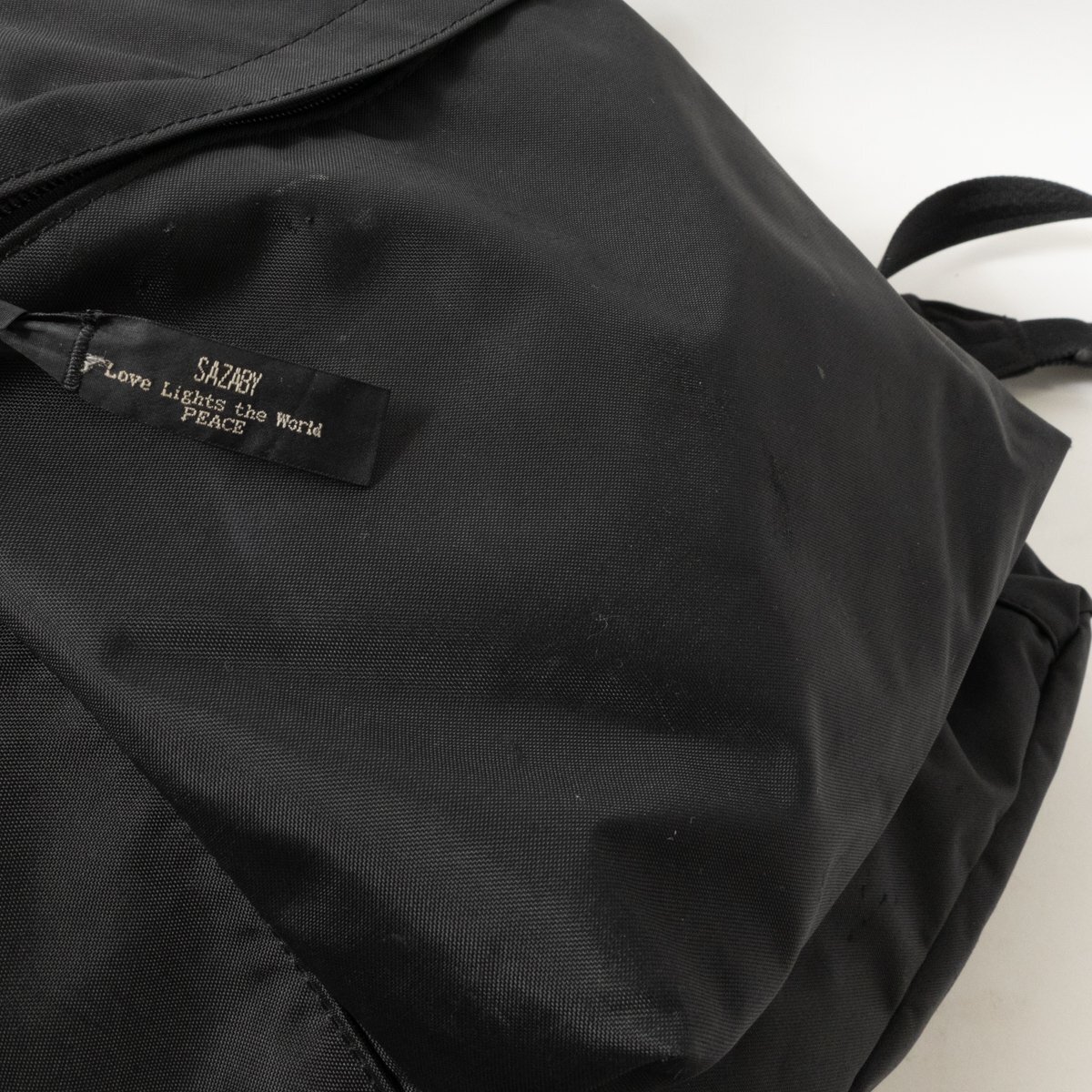 【1円スタート】SAZABY サザビー リュックサック デイパック ブラック 黒 ナイロン 日本製 レディース シンプル 無地 カジュアル bag 鞄の画像6