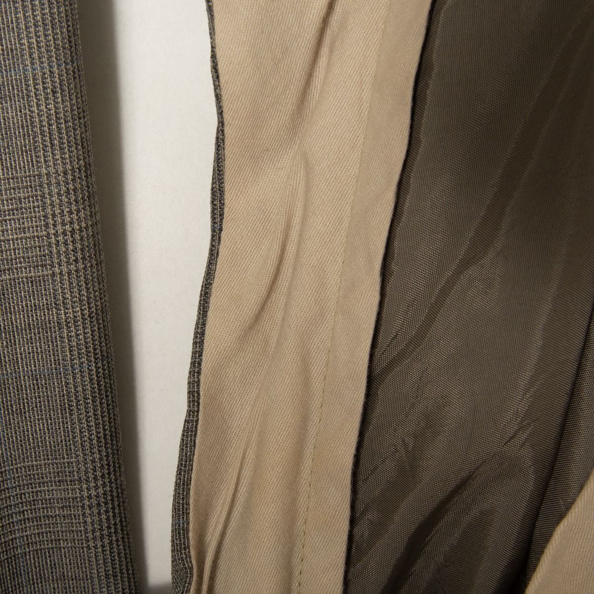 五大陸 gotairiku セットアップ スーツ ウール100％ 背抜き 灰色/グレー グレンチェック シングル メンズ 紳士 フォーマル 2タックの画像4