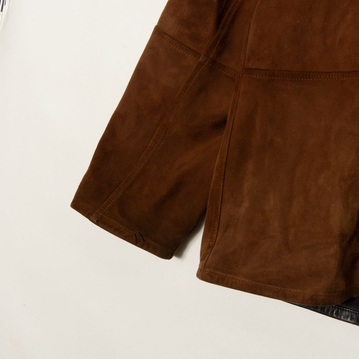naturelnachureru размер XL кожа пальто с отложным воротником чёрный / черный чай цвет / Brown замша мужской внешний casual двусторонний 