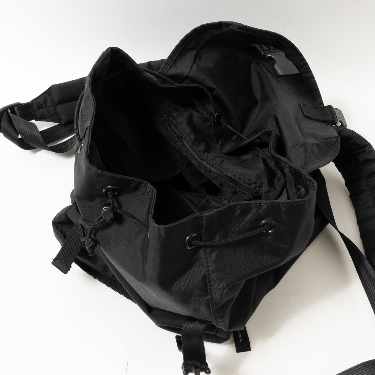 【1円スタート】SAZABY サザビー リュックサック デイパック ブラック 黒 ナイロン 日本製 レディース シンプル 無地 カジュアル bag 鞄の画像8