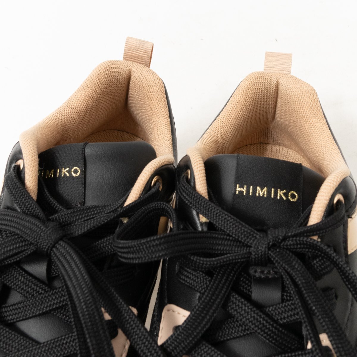  Himiko HIMIKO volume sole sneakers 637101 black gray Brown 23cm water-repellent light weight thickness bottom lame lady's shoes 