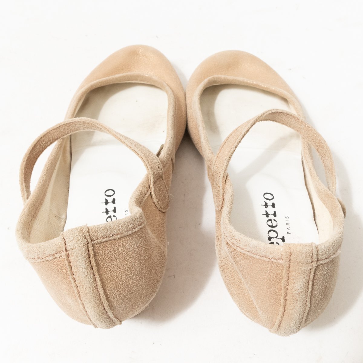 repetto レペット ストラップ パンプス ベージュゴールド 37 24cm相当 メタリック レザー 本革 レディース ラウンドトゥ シューズ 婦人靴_画像8