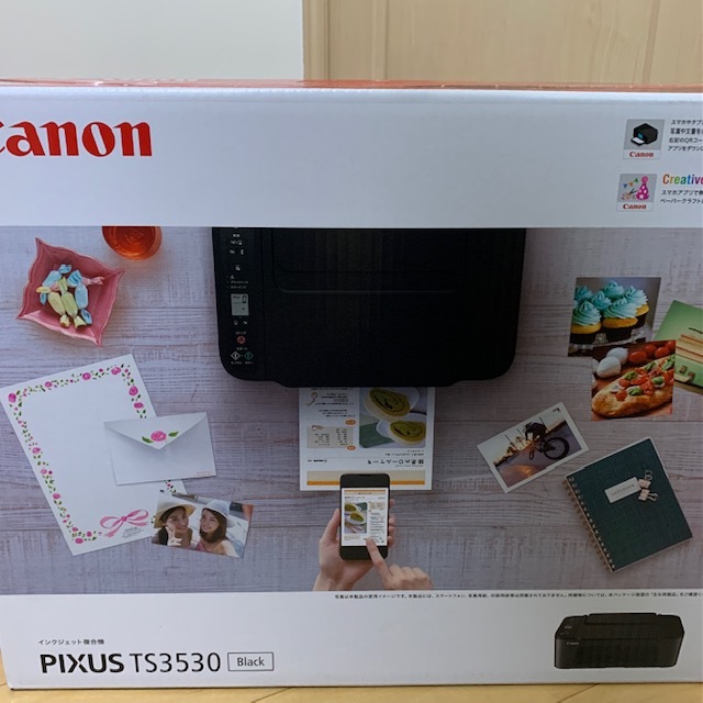 CANON PIXUS TS3530 インクジェットプリンター インクなし 黒 ブラック_画像1