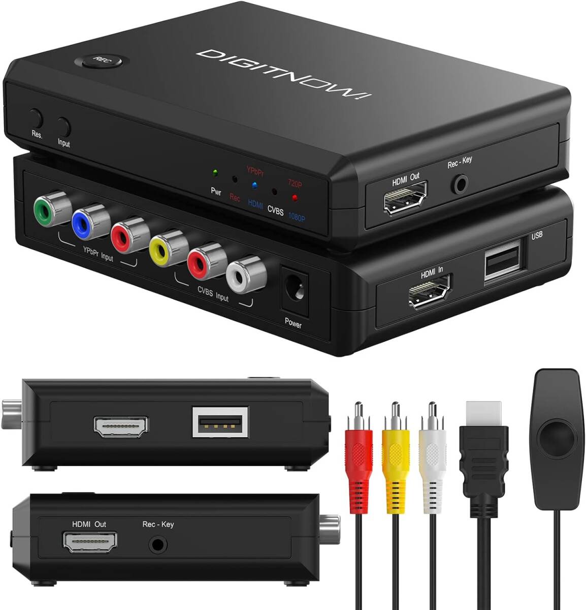 HDゲームキャプチャ/HDMIビデオコンバータ/レコーダー PS4 Xbox One/Xbox 360 LiveTV PVR DVRなど HDMI/CVBS入力とHDMI出力に対応 フルHD の画像1