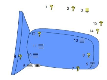 001721　GF6　インプレッサ　左サイドミラー　3089_画像9