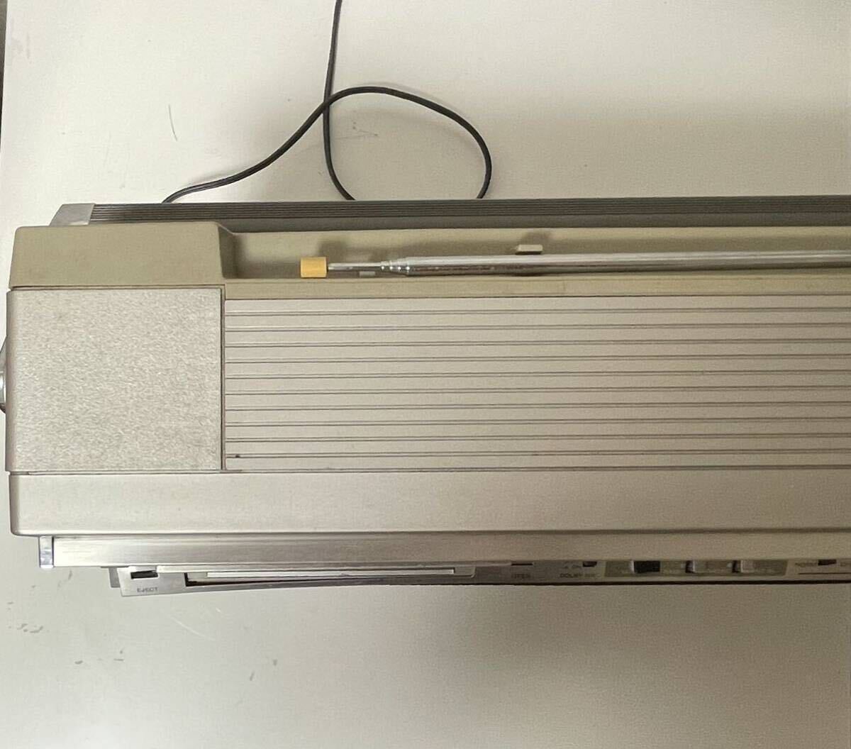 通電のみ確認済 SONY ソニー ステレオ カセットレコーダー CFS-F5 マイク ラジカセ 昭和レトロ 1980年代 オーディオ機器 希少_画像8