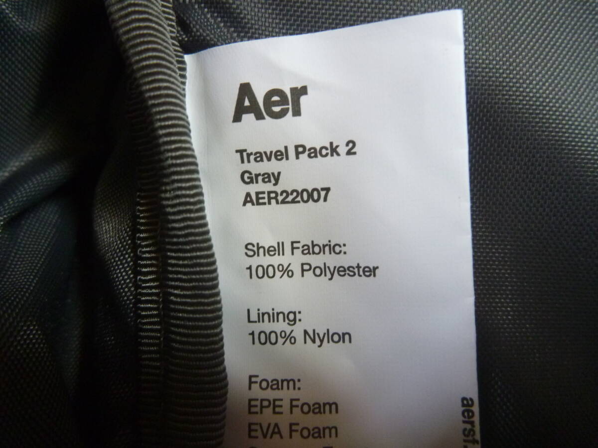 Aer 「Travel Pack 2 Gray」 美USEDの画像7