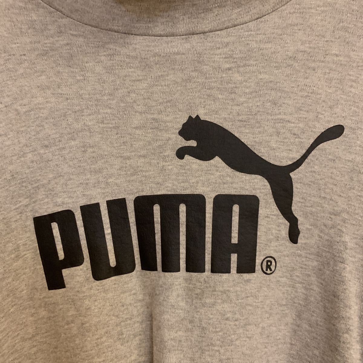  Puma child 140 size long sleeve shirt gray unused . close 