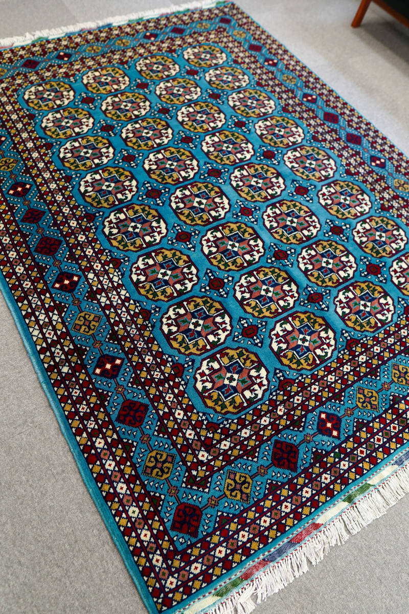 210×155cｍ【アフガニスタン手織り絨毯　ERSARI】ペルシャ絨毯