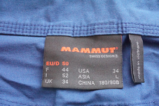  マムート MAMMUT El Cap Pants Men(アジアサイズL）の画像9