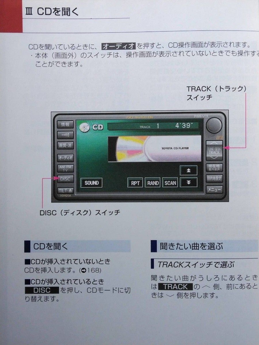 トヨタ DVDナビ  ボイスナビゲーション 取扱説明書 86100-52065 (26006)付属品
