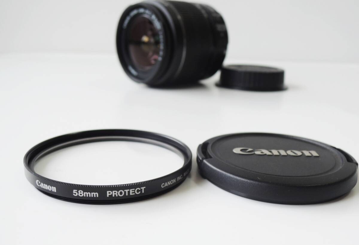 超美品 Canon キャノン 手振れ補正 レンズ EF-S 18-55mm 3.5-5.6 IS Ⅱ 58mm キャップ・フィルター付き キヤノンの画像8
