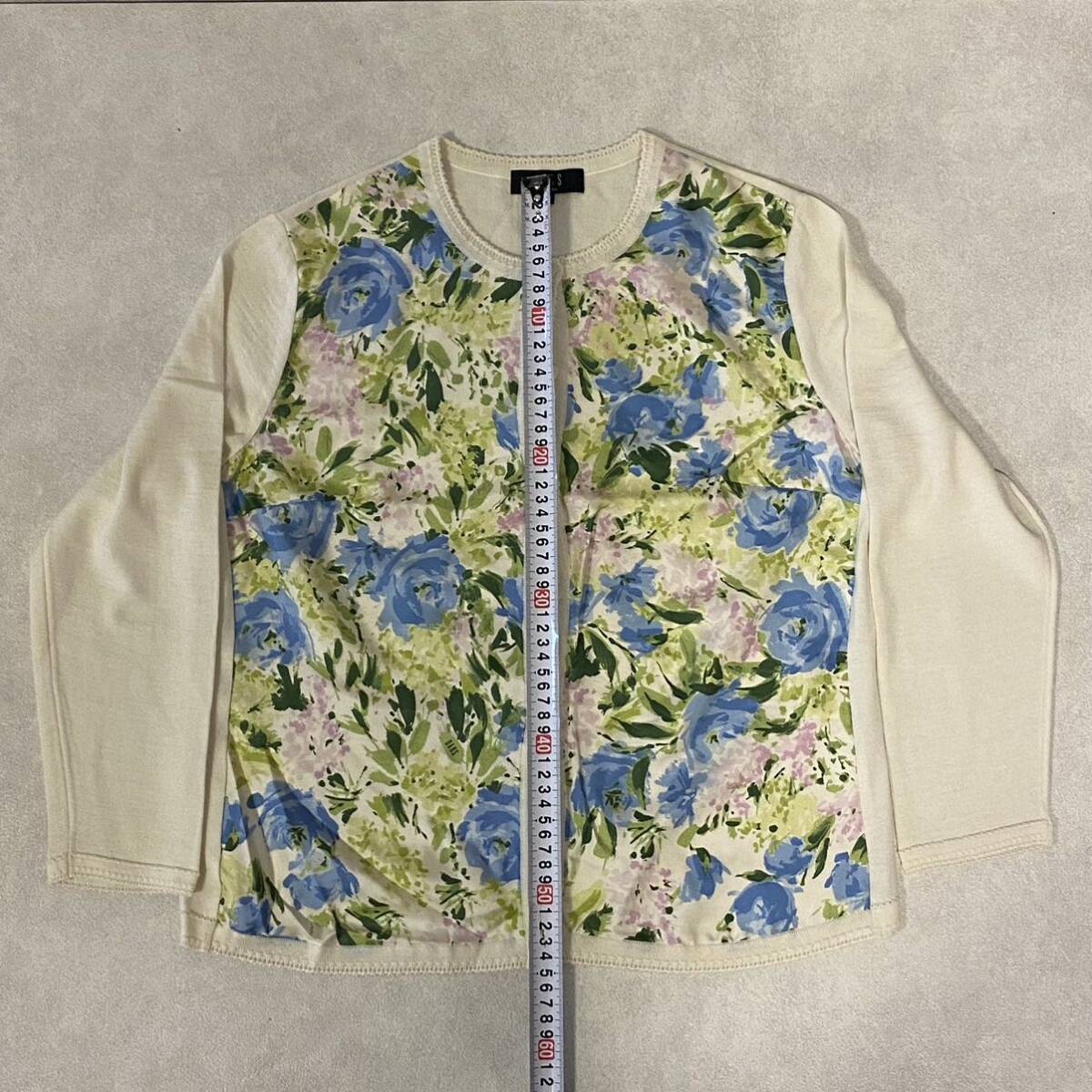 [FZ241051] Dux floral print knitted ensemble short sleeves long sleeve cardigan DAKS