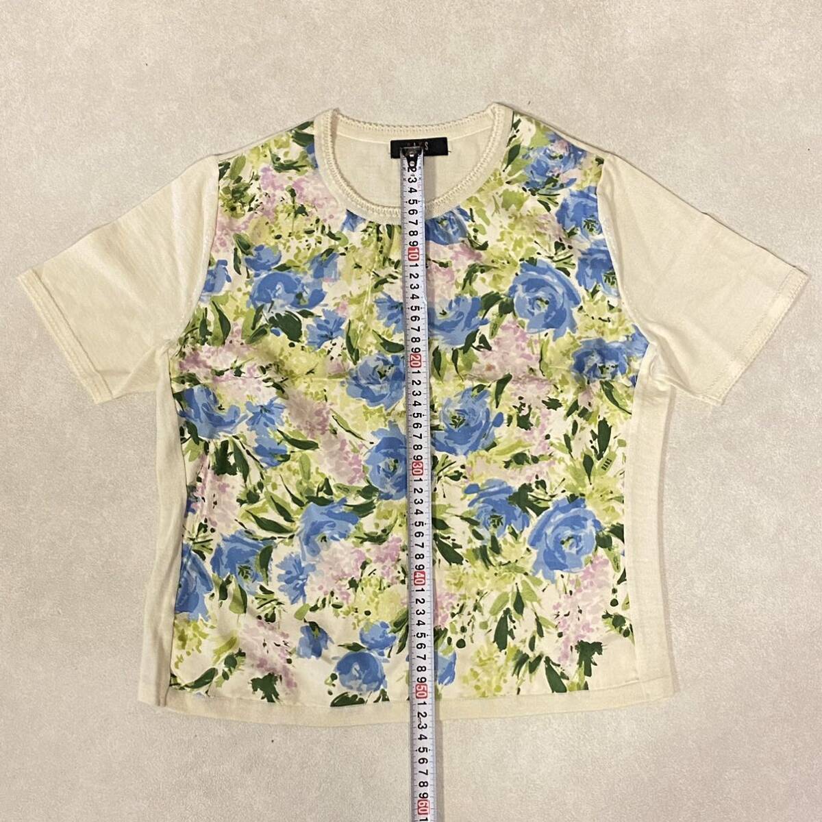 [FZ241051] Dux floral print knitted ensemble short sleeves long sleeve cardigan DAKS