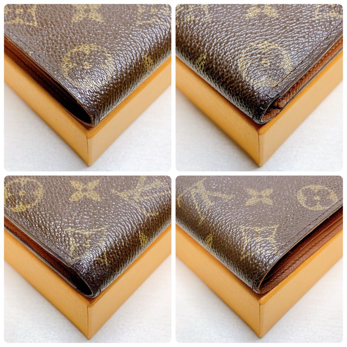 A069【美品】LOUIS VUITTON ルイヴィトン モノグラム ポルトフォイユマルコ 小銭入れ付 二つ折り財布 ウォレット M62288/VIOOIOの画像10