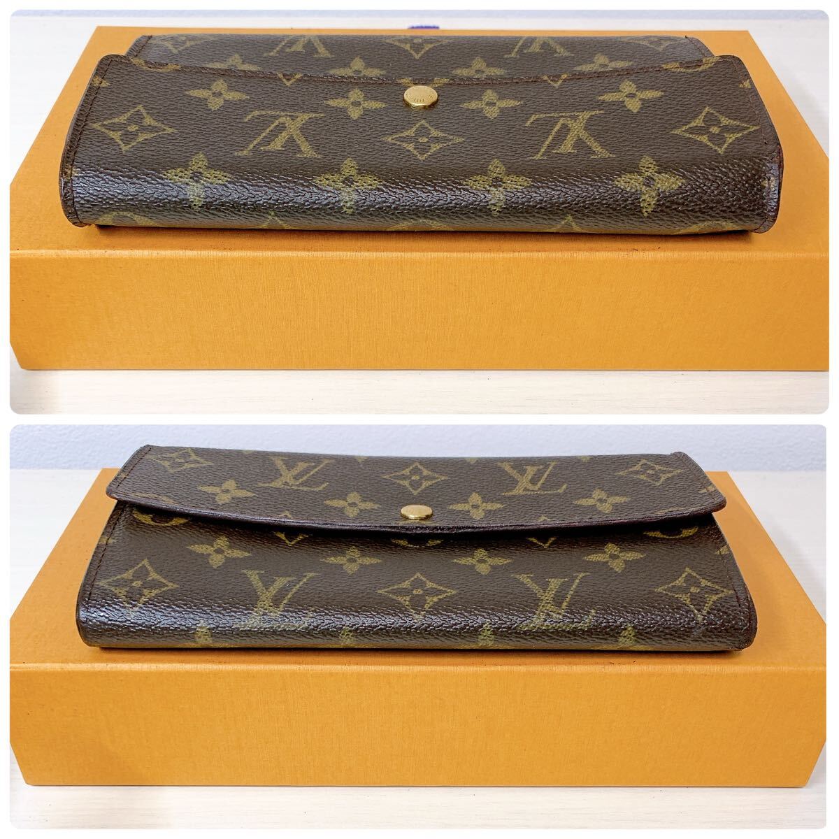 A070【美品】LOUIS VUITTON ルイヴィトン モノグラム ポシェットポルトモネ クレディ二つ折り財布 ウォレット M61726/TH1004の画像5