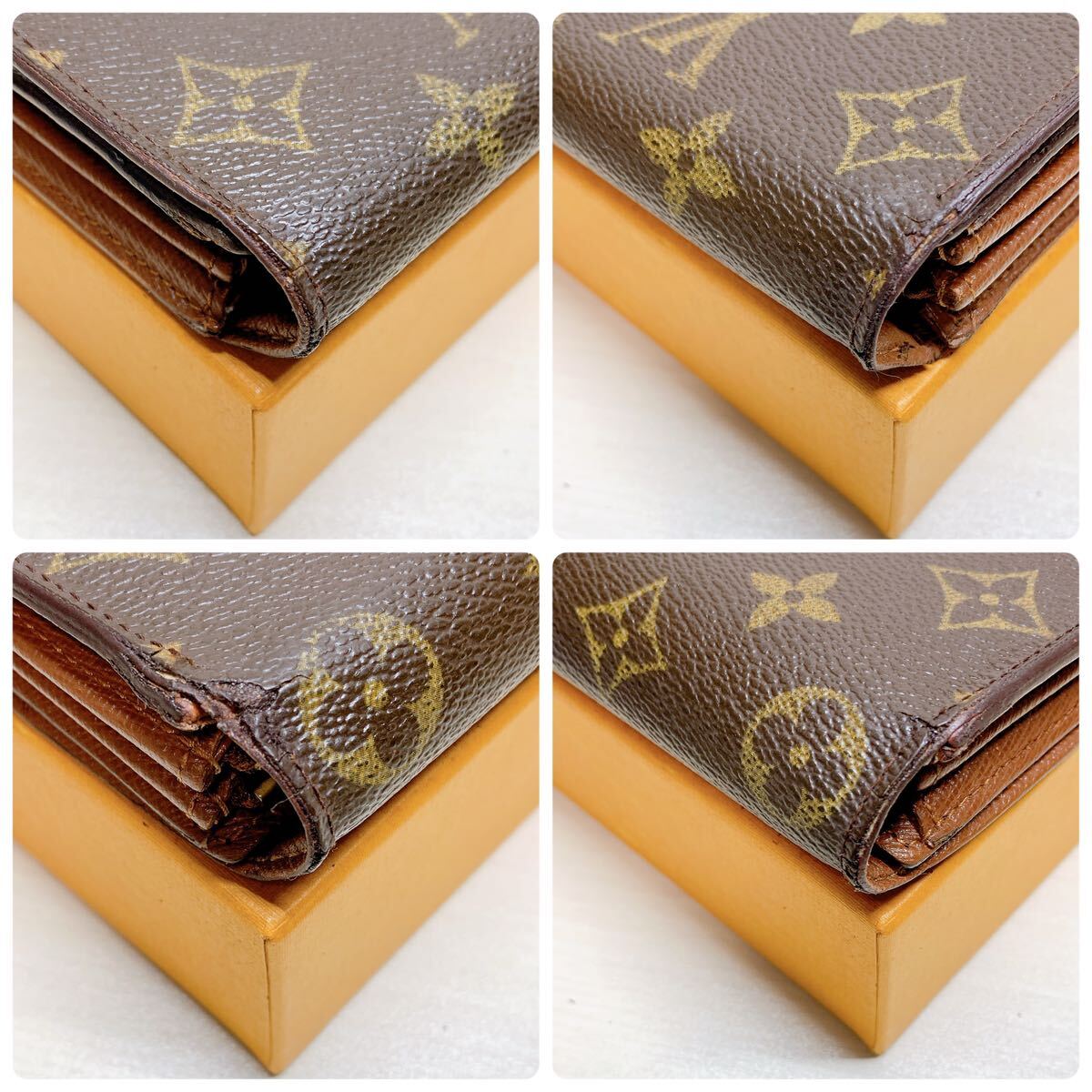 A070【美品】LOUIS VUITTON ルイヴィトン モノグラム ポシェットポルトモネ クレディ二つ折り財布 ウォレット M61726/TH1004の画像10