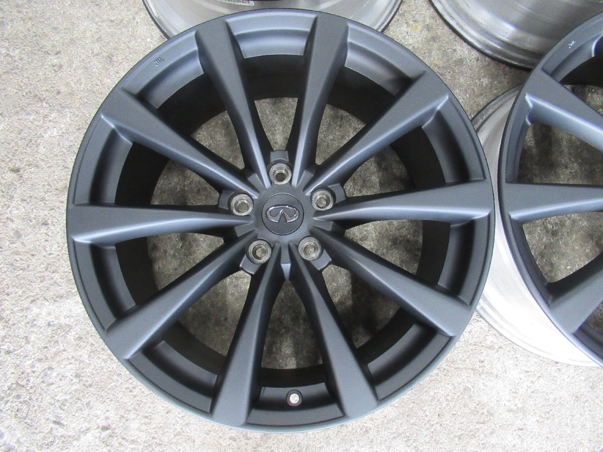 【インフィニティ】希少 INFINITY 純正ホイール 19X8.5J+43 9.0J+45 5/114.3 【マッドブラック塗装】 高品質 特価プライス♪の画像3