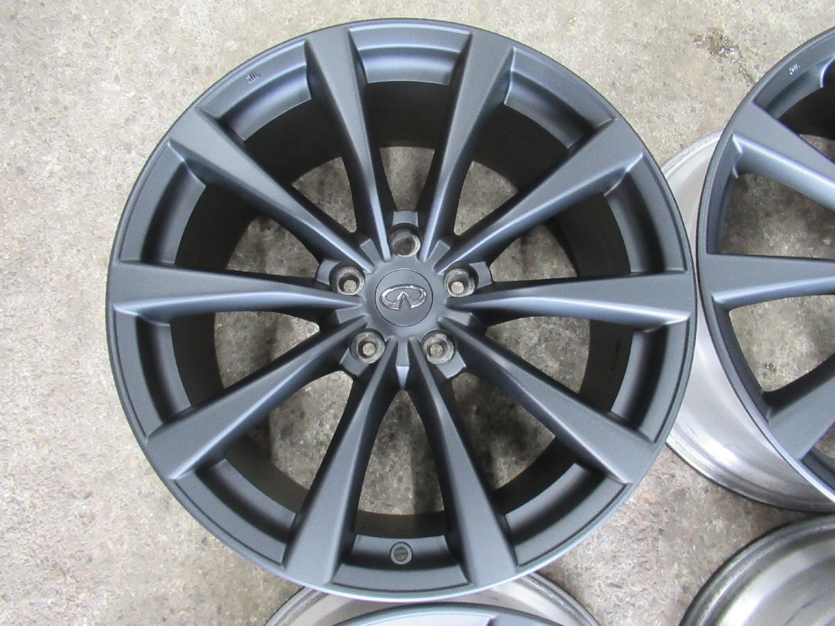 【インフィニティ】希少 INFINITY 純正ホイール 19X8.5J+43 9.0J+45 5/114.3 【マッドブラック塗装】 高品質 特価プライス♪の画像4