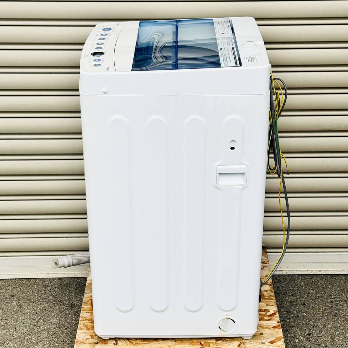 甲MJ17494 クリーニング済 動作確認済 2019年製 5.5㎏ ハイアール Haier 全自動電気洗濯機 JW-C55CK ホース付 ホワイト 白色の画像6