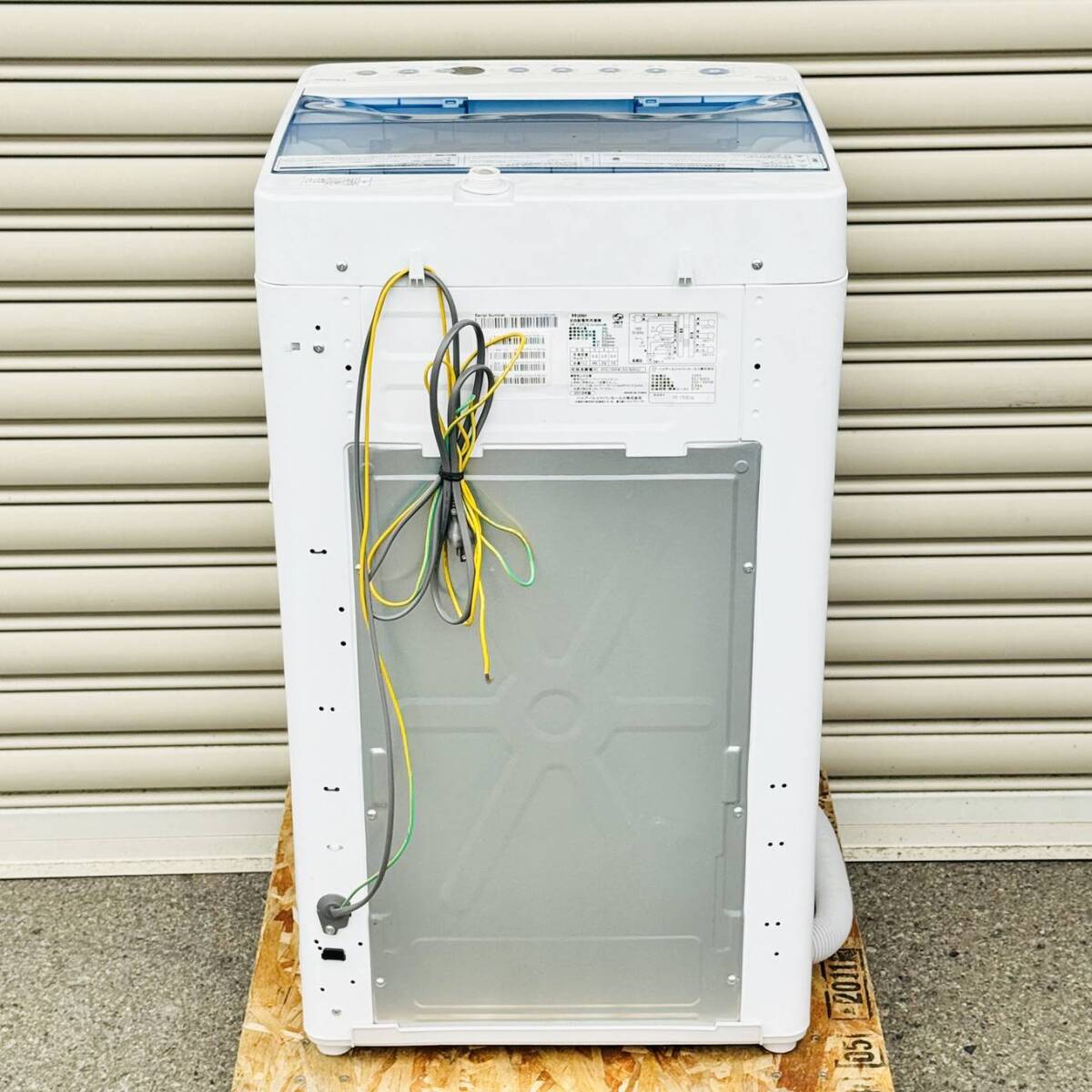 甲MJ17494 クリーニング済 動作確認済 2019年製 5.5㎏ ハイアール Haier 全自動電気洗濯機 JW-C55CK ホース付 ホワイト 白色の画像7
