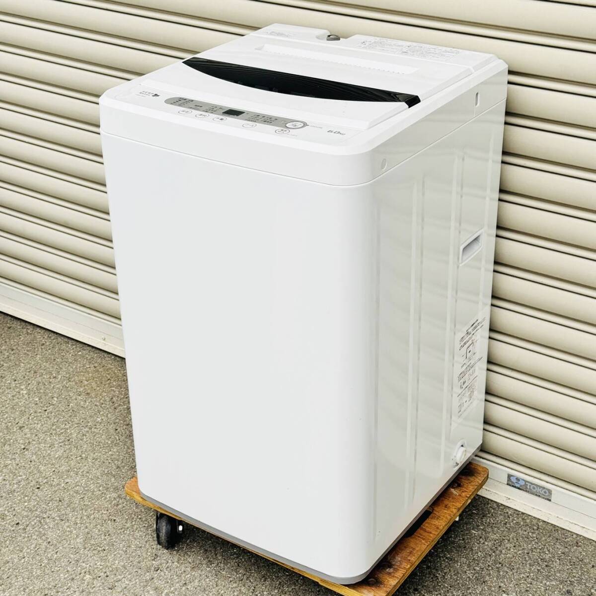 甲MJ17547 クリーニング済 動作確認済 2017年製 6.0㎏ ヤマダ電機 全自動電気洗濯機 YWM-T60A1 ホース付 ホワイト 白色 家電の画像1