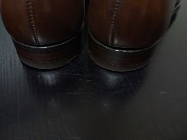 美品 使用回数少 クロケット&ジョーンズ 6E CROCKETT&JONES シングルモンク「MONKTON」ドレスシューズ 濃茶 8503_画像3