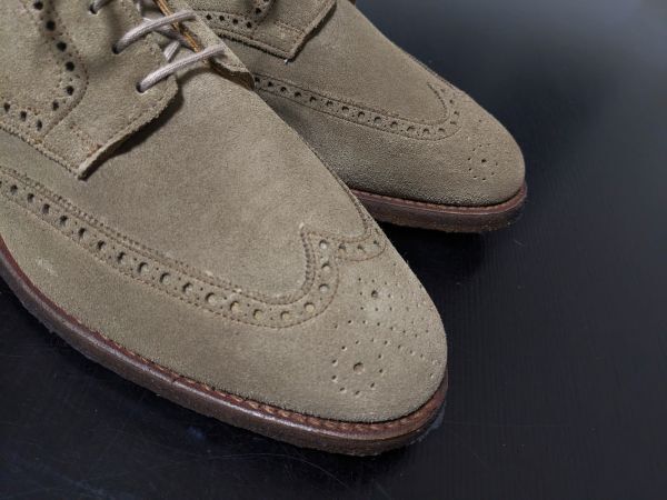 極美品 使用僅か クロケット＆ジョーンズ 8E CROCKETT&JONES 「TYNE」BEAMS F別注 クレープソール ドレスシューズ 箱付 9415_画像5