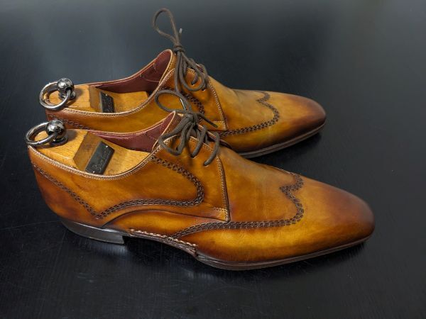 ultimate beautiful goods usage little Magna -ni39 Magnannio bread ke made law wing chip Anne teak brown dress shoes 8538