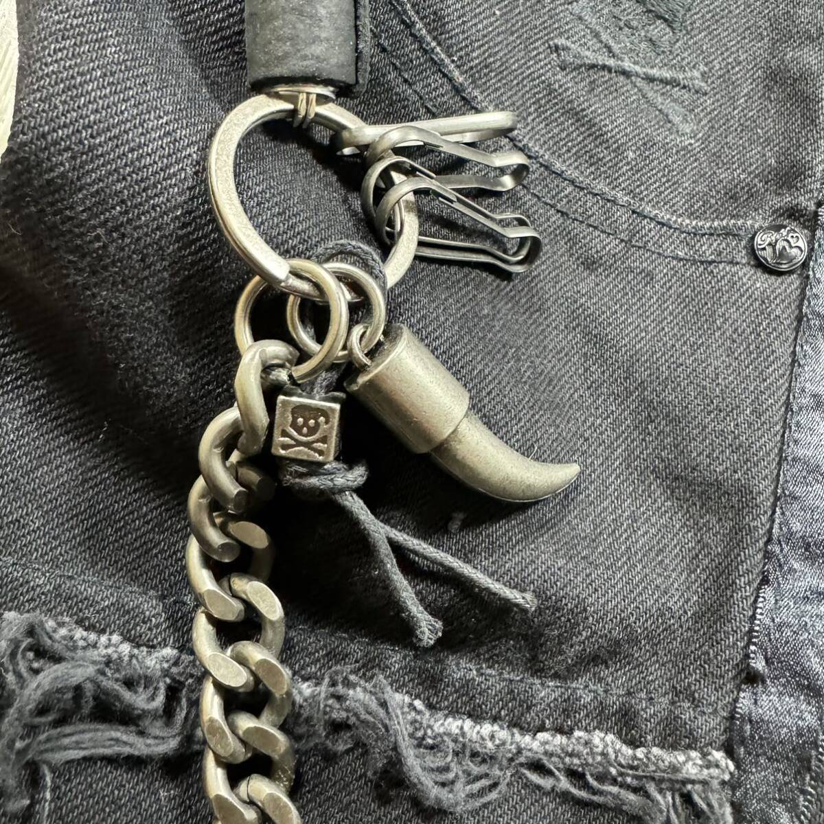 00s japanese label Y2K design skull wallet chain 14th addiction share spirit yasuyuki ishii IFSIXWASNINE lgb goa KMRII obelisk _画像2