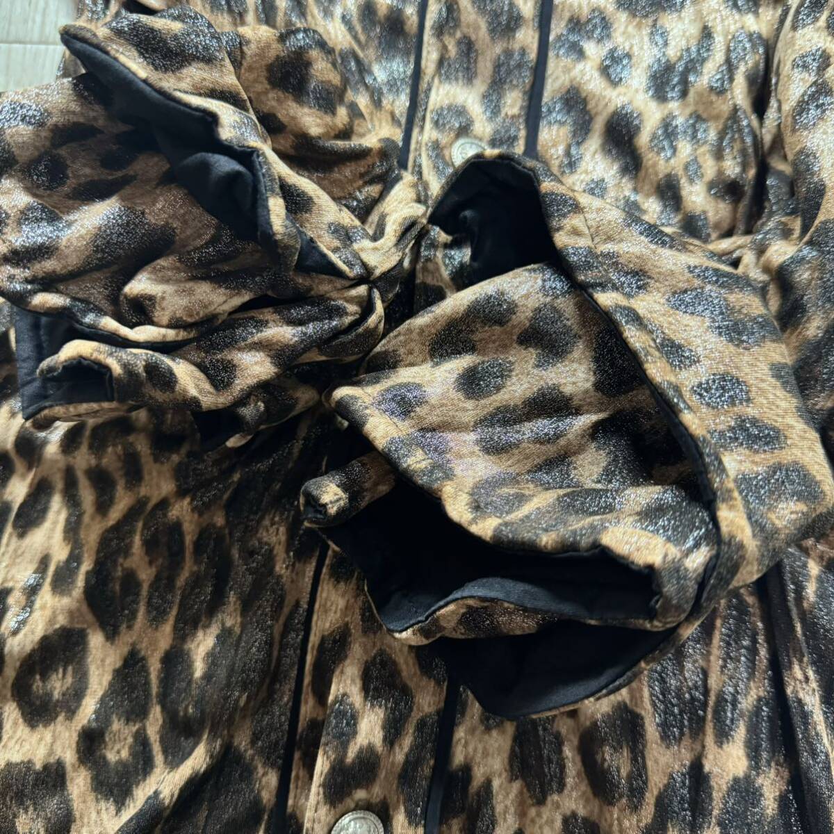 00s japanese label Y2K coating leopard gimmick shirt 14th addiction share spirit yasuyuki ishii IFSIXWASNINE lgb goa KMRII archive_画像2