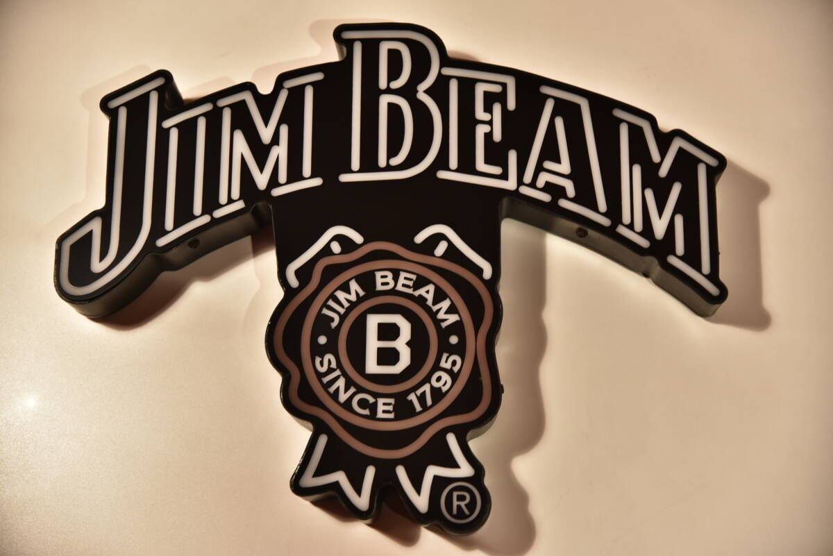 JIM BEAM ネオンサイン ブリキ看板 おまけ ジムビームLEDネオン バー店舗ディスプレイ ノベルティ グッズ 販促品 インテリアの画像3