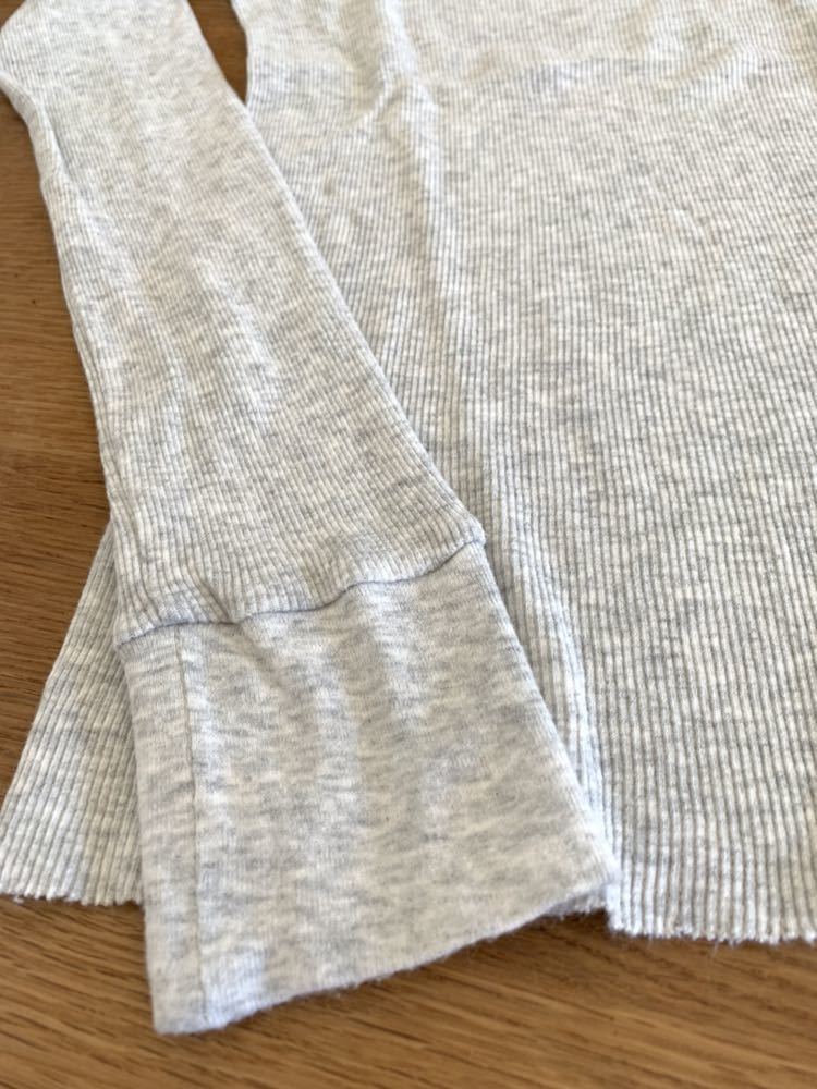 a1108 superior article!*quadro*kodoro made in Japan gray series flexible rib cut and sewn size XS~ dress length 52 shoulder width 29.5 width of a garment 34.5 inner T-shirt 